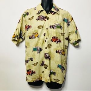 David Carey Originals Hawaiian Ford Cars Camp Top